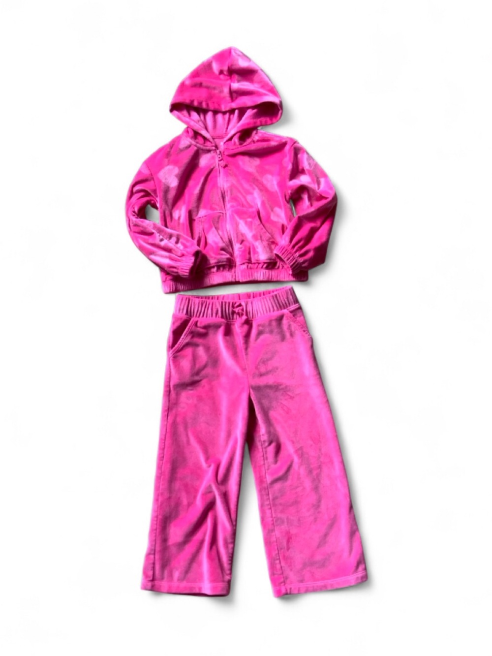 Jumping Beans Velour Hoodie & Sweatpants Set Girls 5T